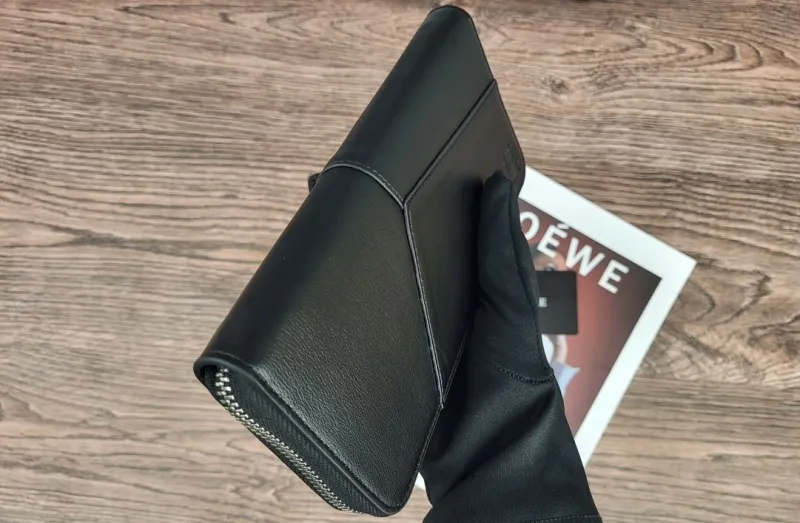 LOEWE Black Zip Around Long Wallet Wallets-131 - Image 3