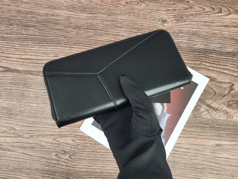 LOEWE Black Zip Around Long Wallet Wallets-131 - Image 5