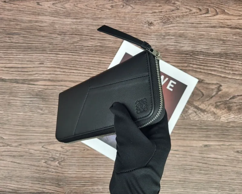 LOEWE Black Zip Around Long Wallet Wallets-131 - Image 6