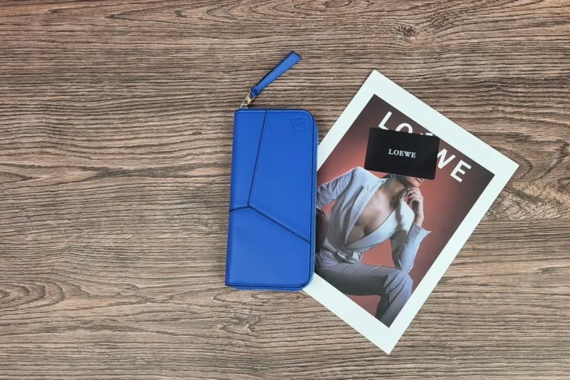 LOEWE Blue Zip Around Long Wallet
