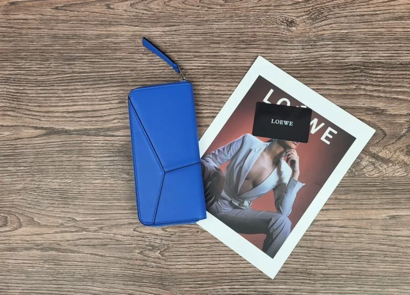 Alternative view of LOEWE Blue Zip Around Long Wallet