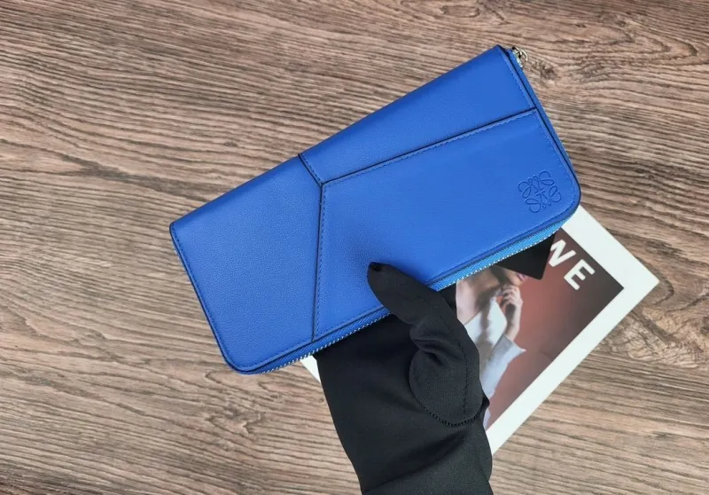 LOEWE Blue Zip Around Long Wallet - Image 3