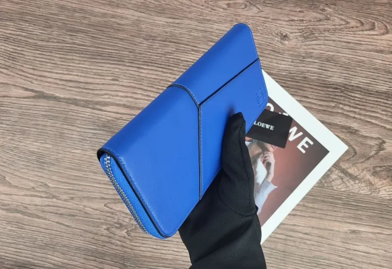 LOEWE Blue Zip Around Long Wallet - Image 4