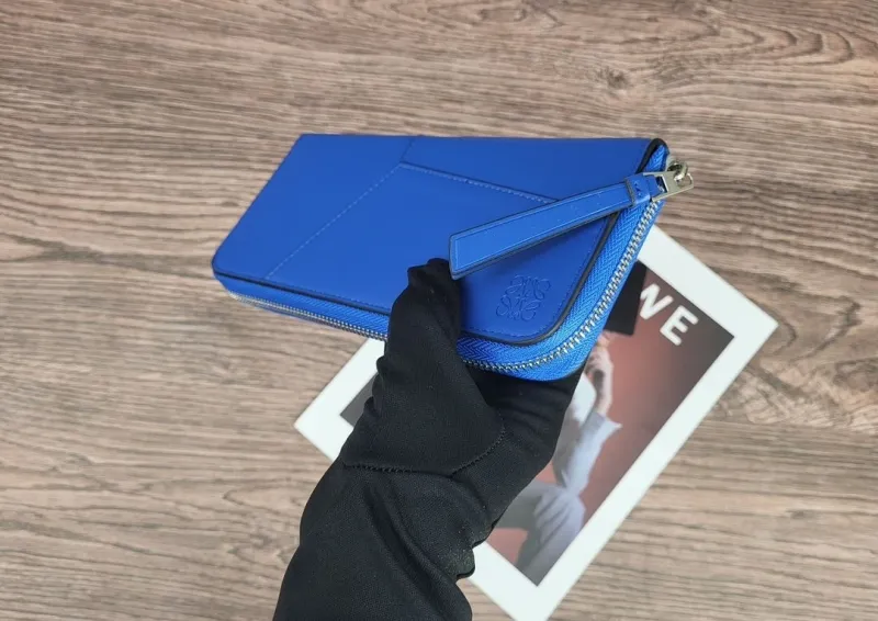 LOEWE Blue Zip Around Long Wallet - Image 6