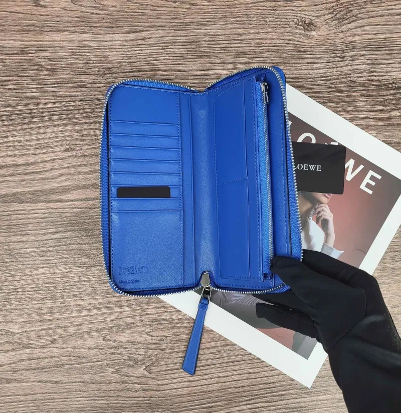 LOEWE Blue Zip Around Long Wallet - Image 7