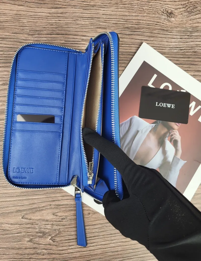 LOEWE Blue Zip Around Long Wallet - Image 8
