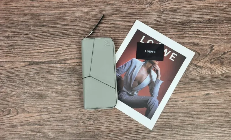 LOEWE Light Gray Zip Around Wallet 133