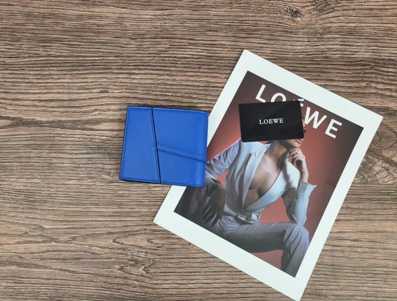 Alternative view of LOEWE Blue Bifold Leather Wallet 137