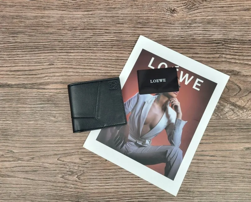 LOEWE Black Leather Bifold Wallet Wallets-138