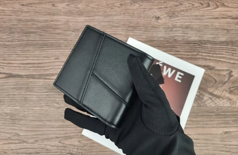 LOEWE Black Leather Bifold Wallet Wallets-138 - Image 5
