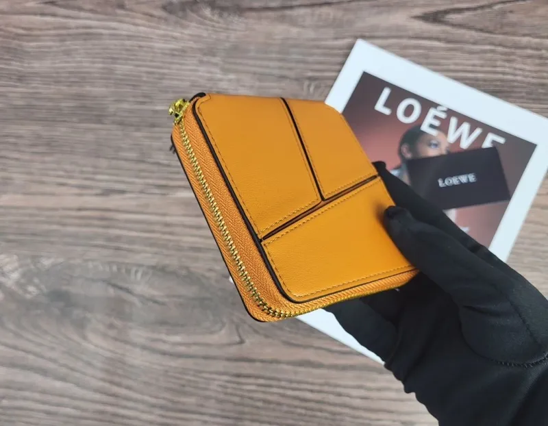 LOEWE Tan Leather Zip Wallet - Image 5