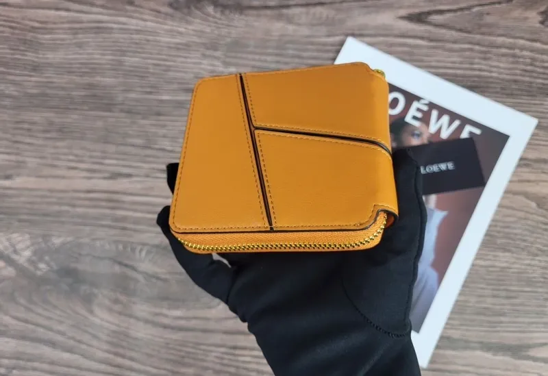LOEWE Tan Leather Zip Wallet - Image 6