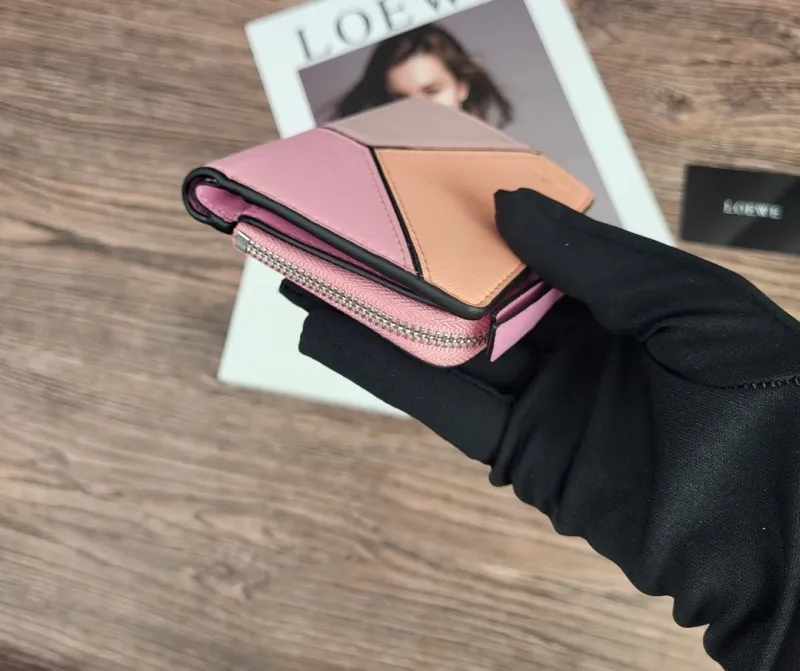 LOEWE Pink Peach Zip Wallet - Image 8