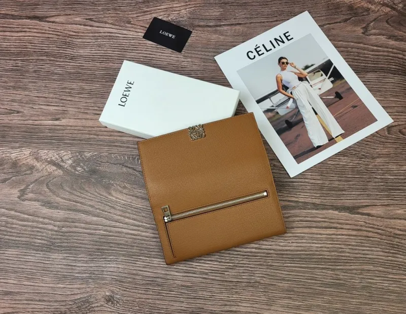LOEWE Brown Leather Long Wallet 175 - Image 8