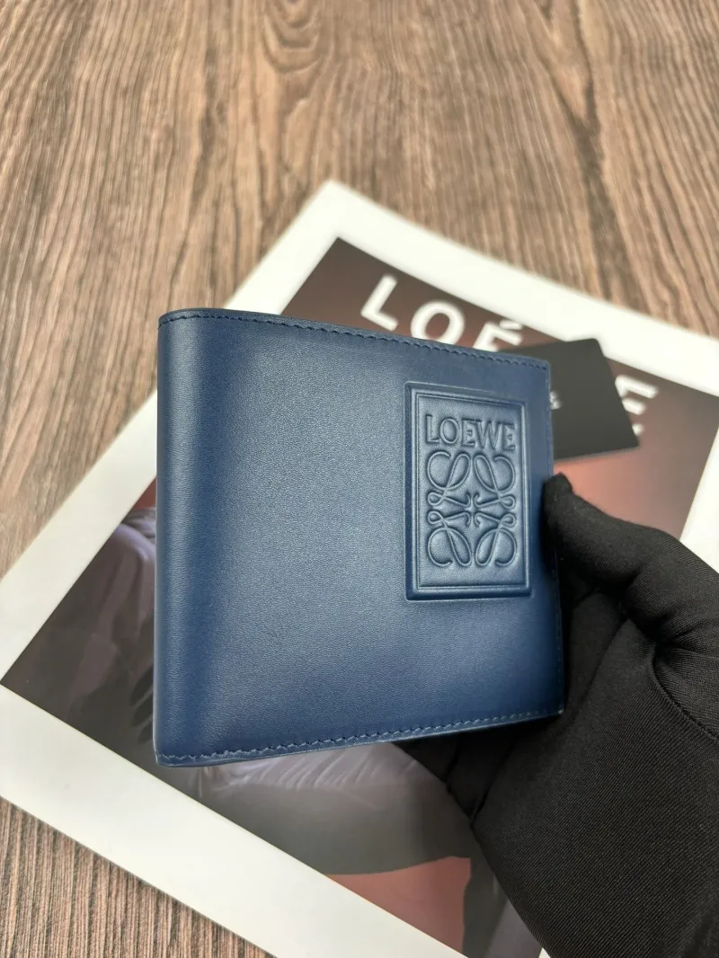 Alternative view of LOEWE Blue Leather Bifold Wallet 186