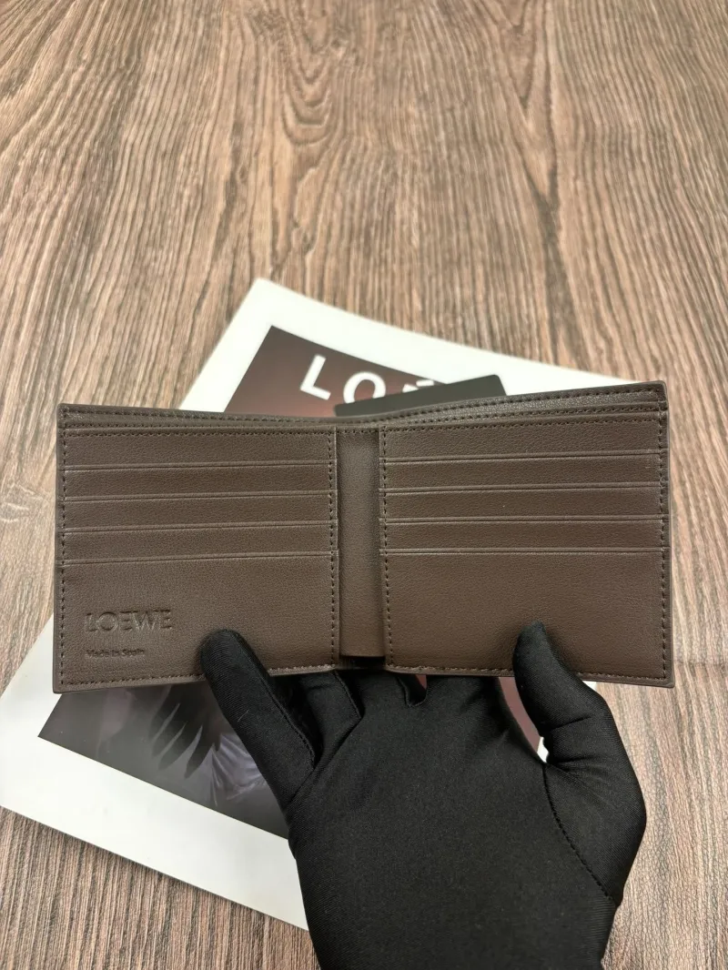 LOEWE Brown Leather Bifold Wallet - Image 5