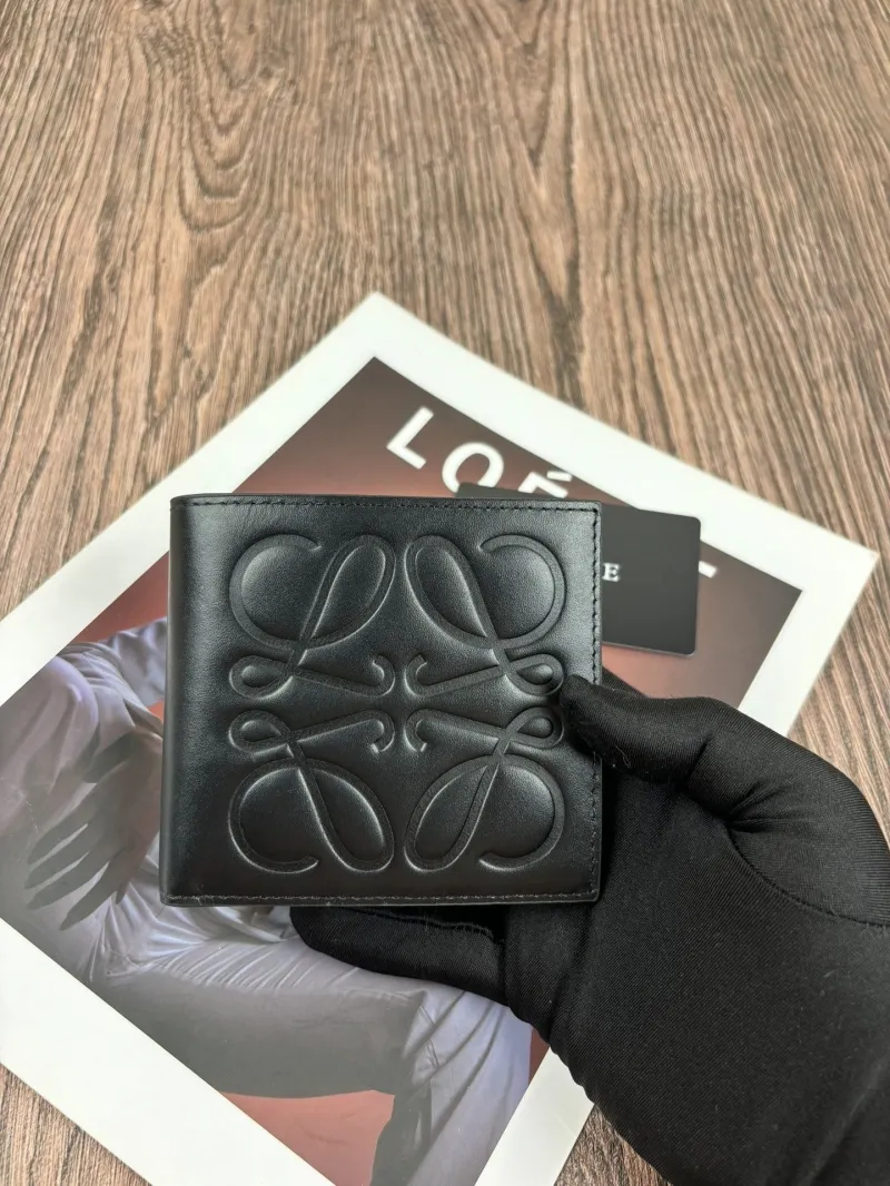 Loewe Black Bifold Leather Wallet 189