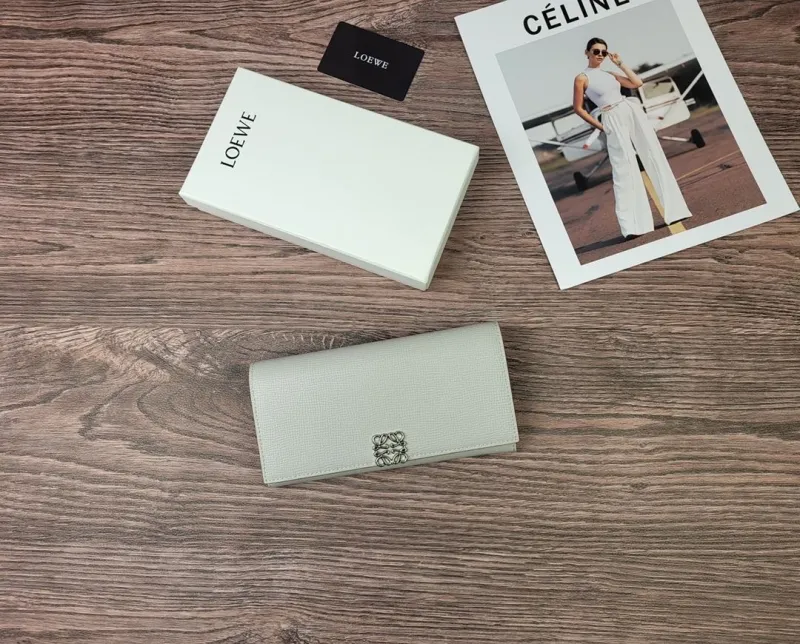 LOEWE Light Gray Long Wallet 193