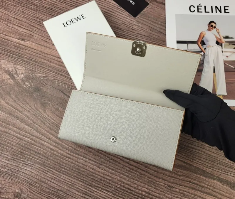 LOEWE Light Gray Long Wallet 193 - Image 6