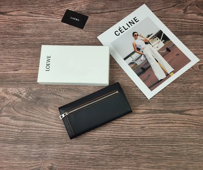 Alternative view of LOEWE Black Long Leather Wallet