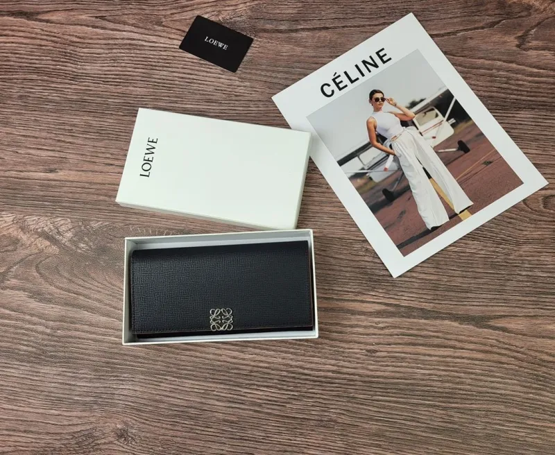 LOEWE Black Long Leather Wallet - Image 3