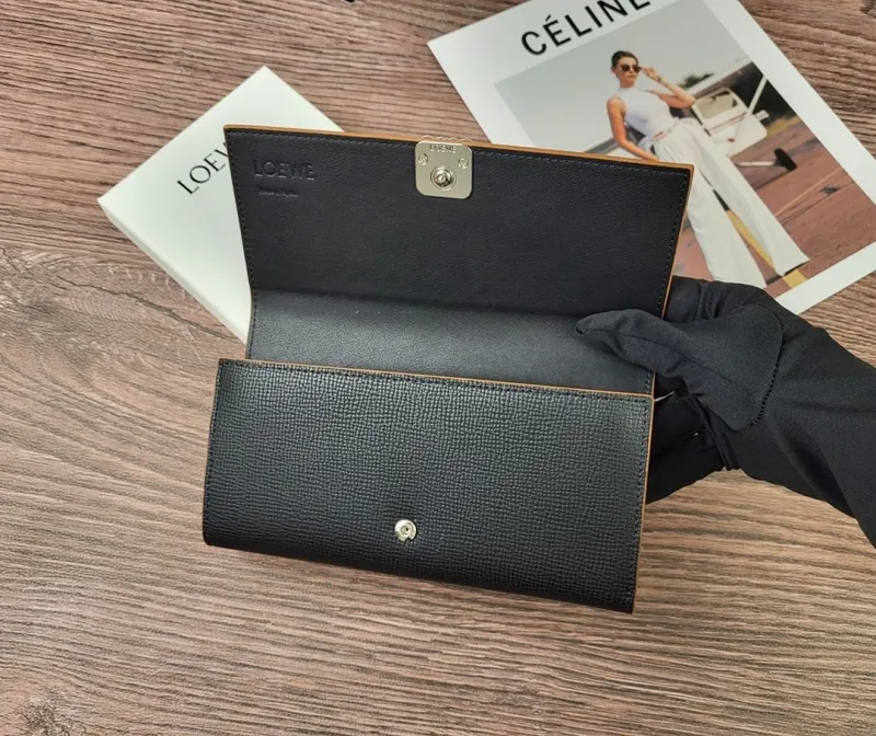LOEWE Black Long Leather Wallet - Image 6