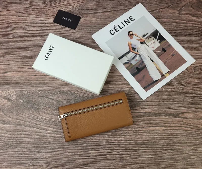 Loewe Brown Leather Long Wallet - Image 5