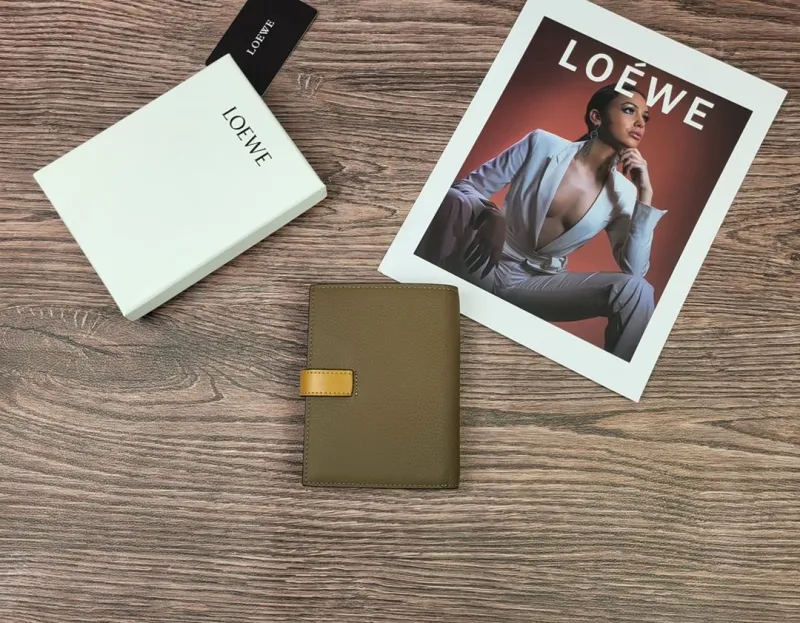 Alternative view of LOEWE Olive Leather Wallet 197