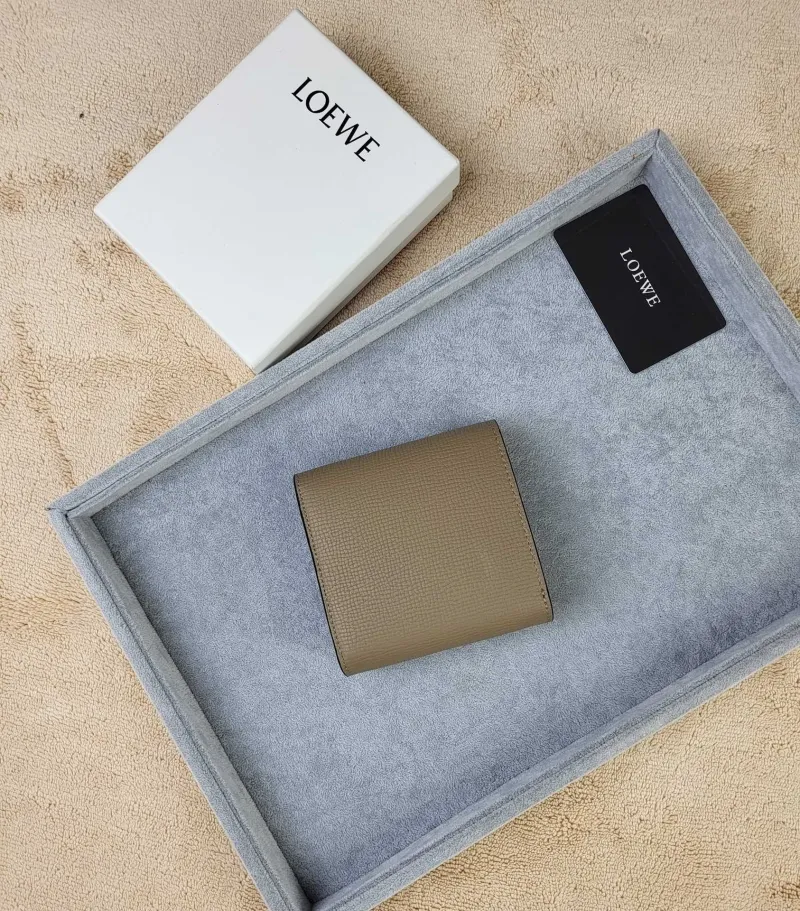 Alternative view of LOEWE Beige Compact Leather Wallet