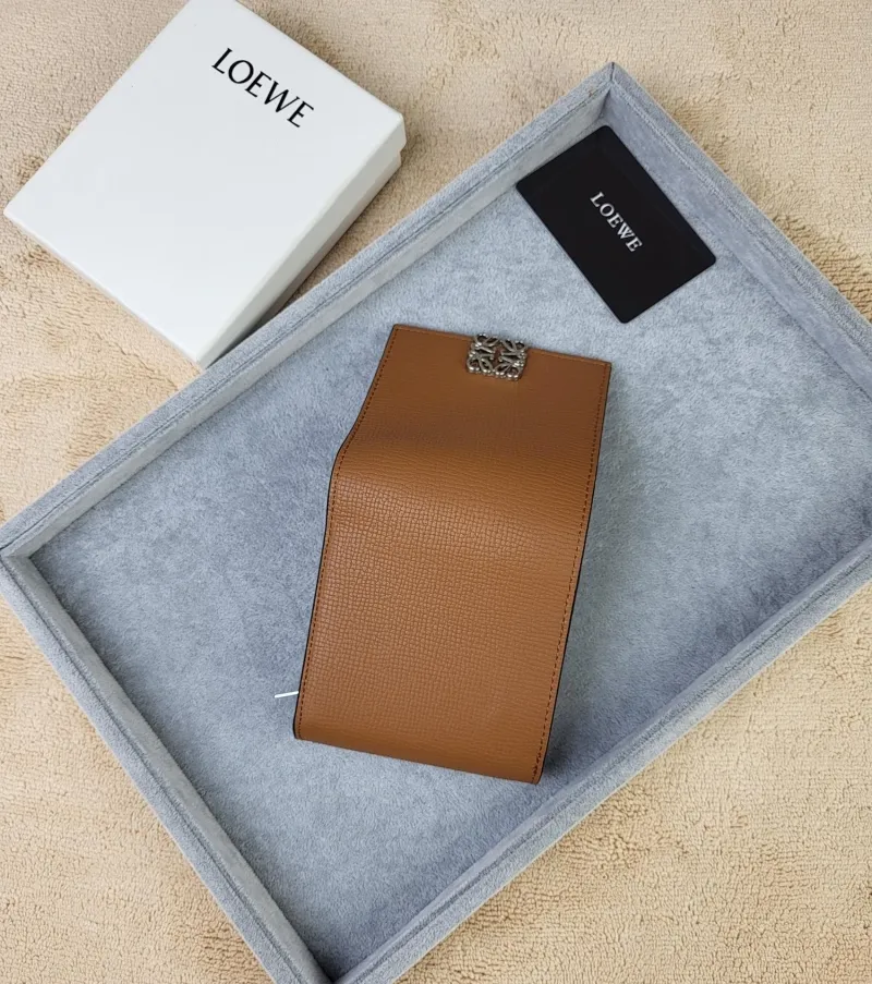 LOEWE Brown Leather Trifold Wallet SKU 203 - Image 9