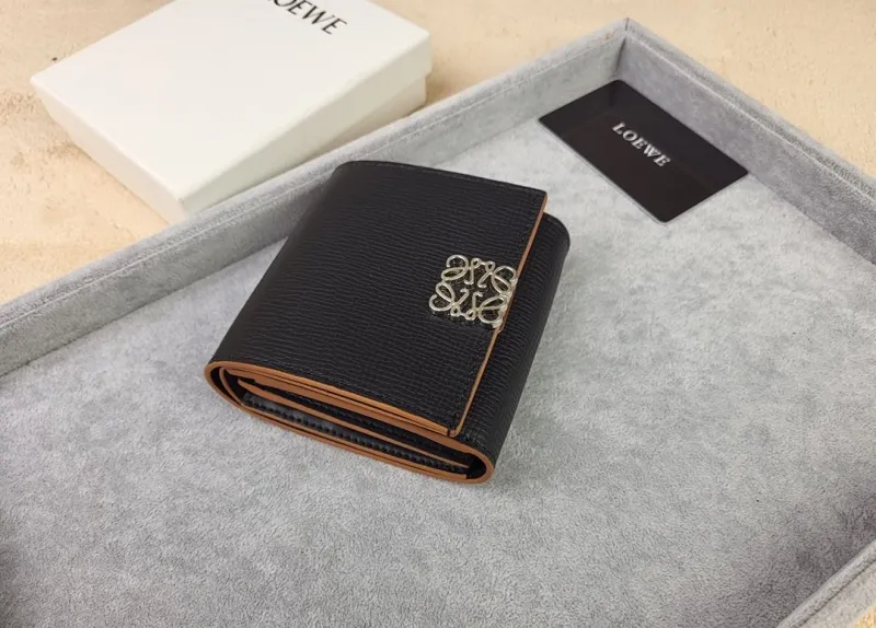 Loewe Black Leather Bifold Wallet 205