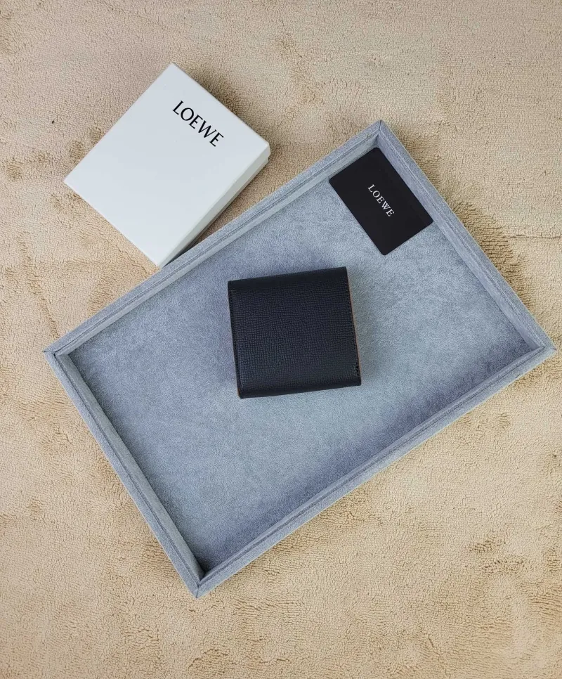 Loewe Black Leather Bifold Wallet 205 - Image 8