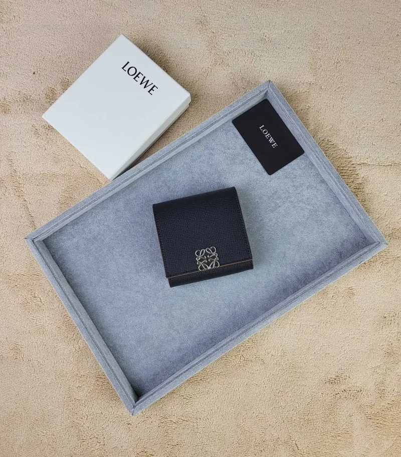 Loewe Black Leather Bifold Wallet 205 - Image 9