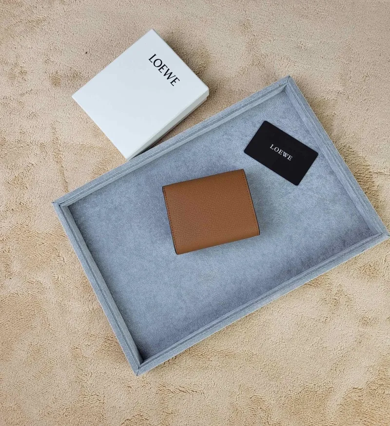 Alternative view of LOEWE Brown Leather Trifold Wallet 206