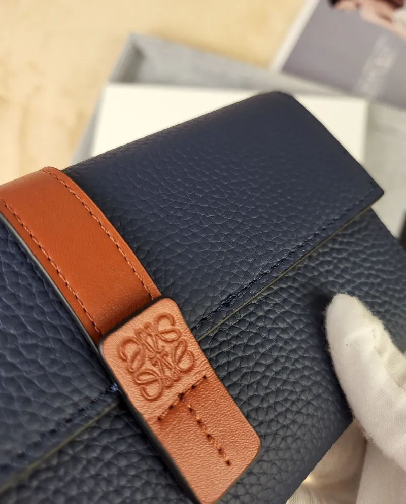LOEWE Navy Blue Long Leather Wallet 211 - Image 8