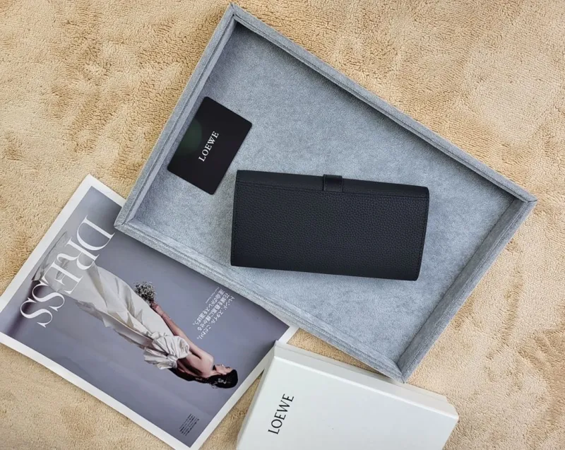 Alternative view of LOEWE Black Long Leather Wallet 212