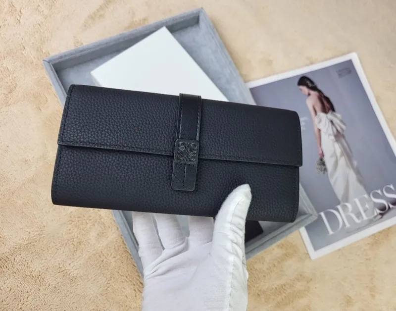 LOEWE Black Long Leather Wallet 212 - Image 5