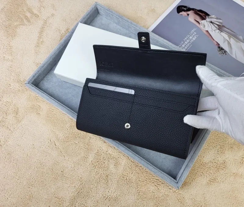 LOEWE Black Long Leather Wallet 212 - Image 8