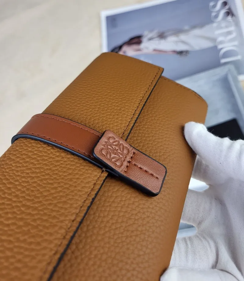 LOEWE Brown Long Leather Wallet 215 - Image 6