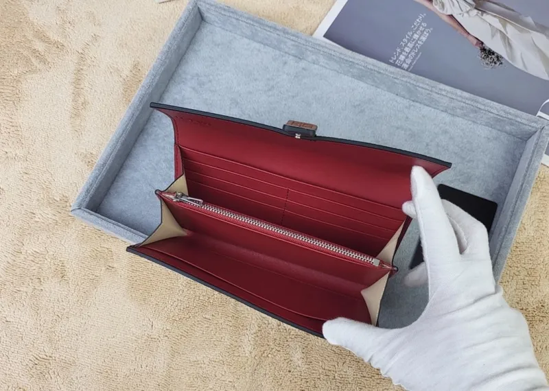 LOEWE Brown Long Leather Wallet 215 - Image 9