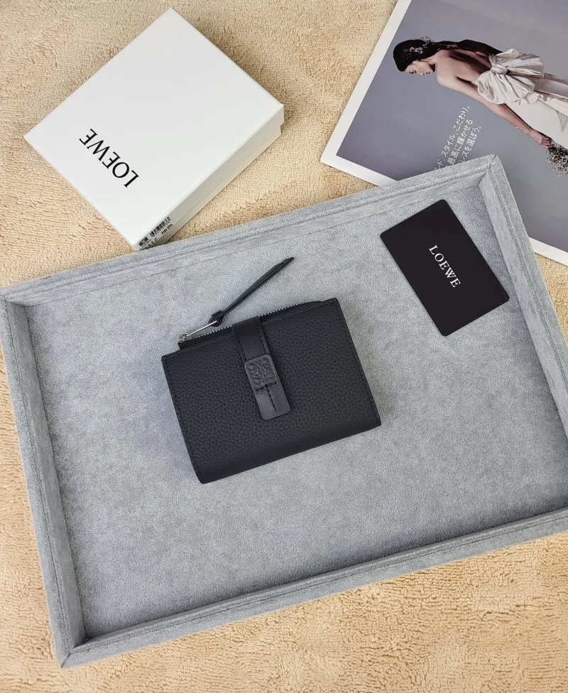 LOEWE Black Leather Wallet 216