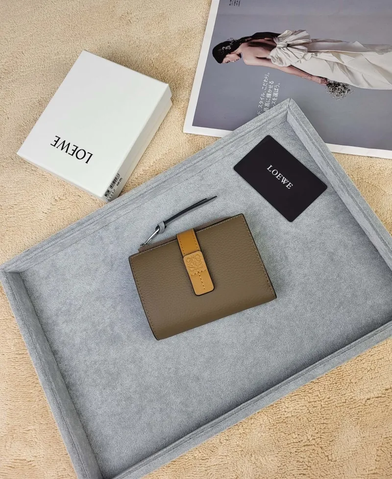 LOEWE Brown Leather Zip Wallet