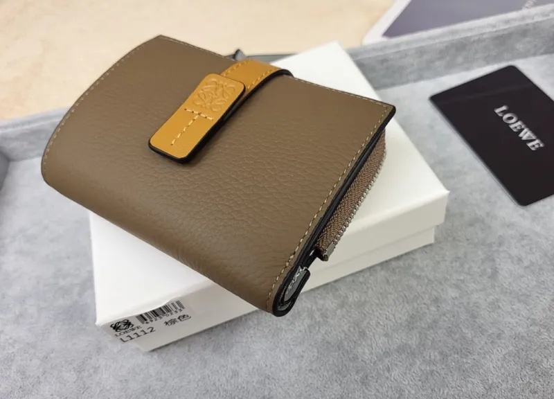 LOEWE Brown Leather Zip Wallet - Image 4