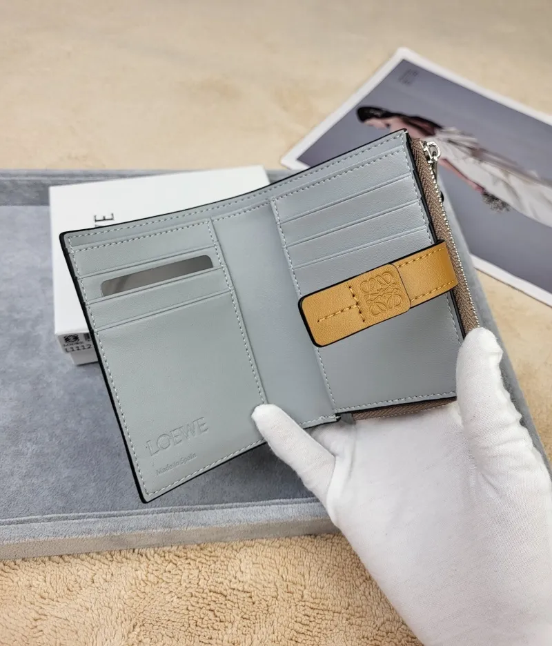 LOEWE Brown Leather Zip Wallet - Image 8