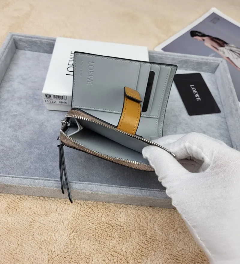 LOEWE Brown Leather Zip Wallet - Image 9