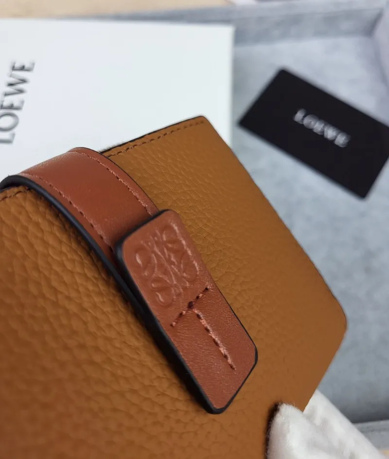 LOEWE Brown Leather Compact Wallet - Image 6