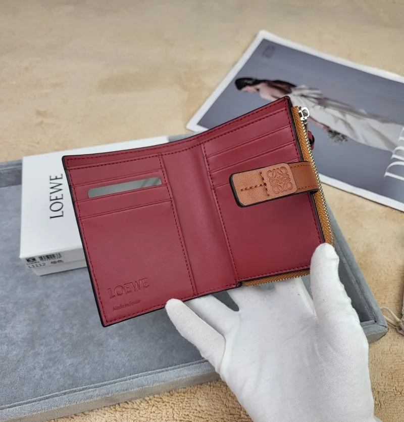 LOEWE Brown Leather Compact Wallet - Image 8