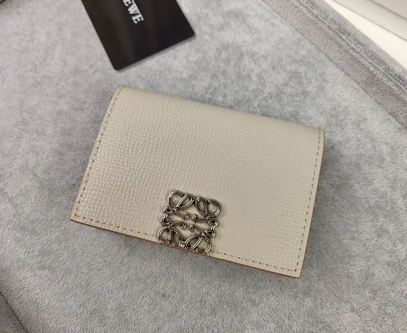 Alternative view of LOEWE L1111 Gray White Leather Wallet