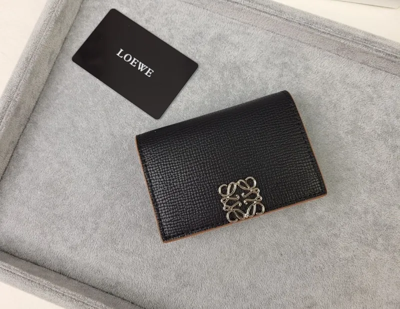 LOEWE Black Mini Leather Wallet