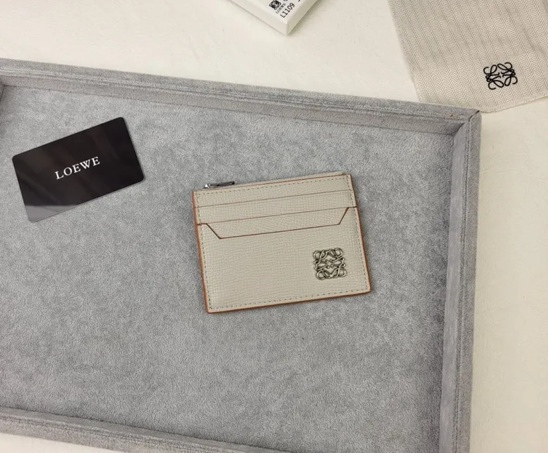 LOEWE L1109 Light Gray Zip Card Holder